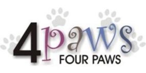 four paws animal adoption logo